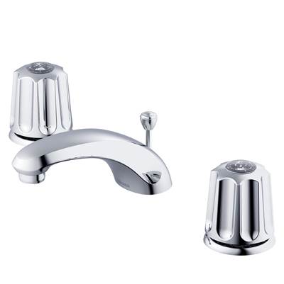 Gerber Plumbing G0743071 - Gerber Classics 2H Lavatory Faucet W/ Metal Fluted Handles & Metal Pop-Up Drain 1.2Gpm Chrome