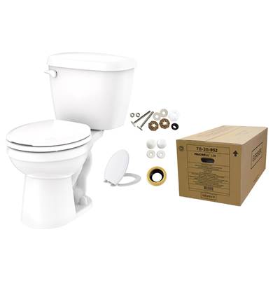 Gerber Plumbing GTB20952 - Maxwell 1.28Gpf Round Front Toilet-In Box (Tank And Bowl) White