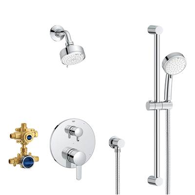 Grohe 29429000 - Cosmopolitan 2-Handle Pressure Balance Shower Bundle