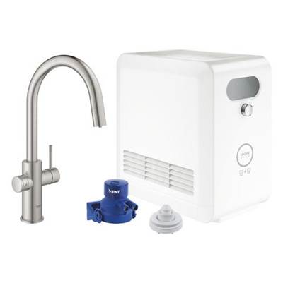Grohe 31251DC2 - Grohe Blue Single-Handle Pull Down Kitchen Faucet Single Spray 6.6 L/Min (1.75 Gpm) Chilled & Sparkling Water