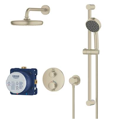 Grohe 34745EN0 - Round Thermostatic Shower Kit, 27 L/Min (7.1 Gpm)