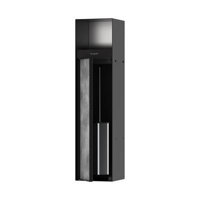 Hansgrohe 56062670 - Xtrastoris Rock Recessed Toilet Brush Holder With Toilet Pap