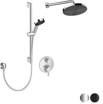 Hansgrohe SKH1BL - Hansgrohe Ecostat Round Thermostatic Shower Kit