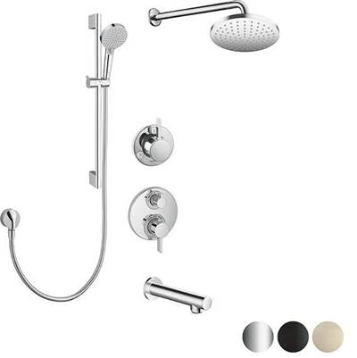 Hansgrohe SKH6BN - Hansgrohe Ecostat Round Thermostatic Tub Spout Shower Kit