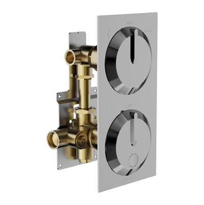 Horus 100.40.580NC - Horus New Wave Thermostatic Trim With Diverter And Rough, Black Chrome