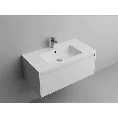 ICO Bath B1136C.GW - Square 36'' Vanity Sink Top - Gloss White
