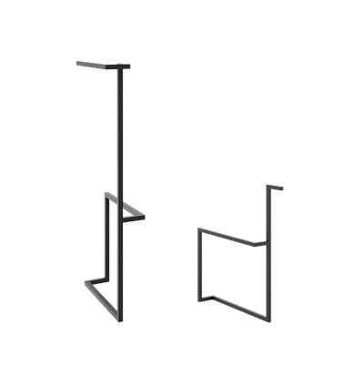 ICO Bath BA1014.AN - Accent Decorative Leg Set With Towel Holder - Anthracite