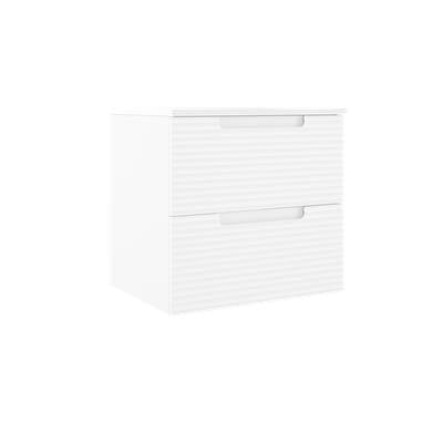 ICO Bath BC1001.MWR - Coda 24'' Two Drawer Wall-Mounted Vanity - Matte White Ripple