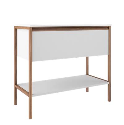 ICO Bath BT1008.MW - Tempo 36'' One Drawer One Shelf Freestanding Vanity - Matte White