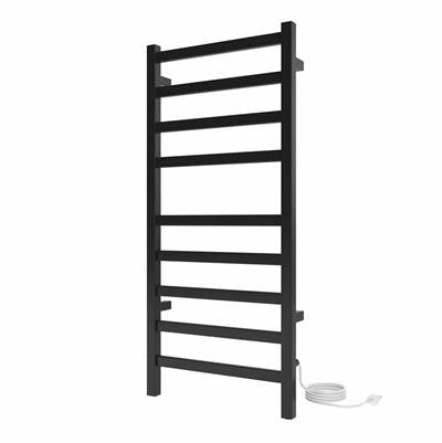 ICO Bath K6025E - 18''X40'' Kontour Square Electric Plug-In Towel Warmer - Matte Black