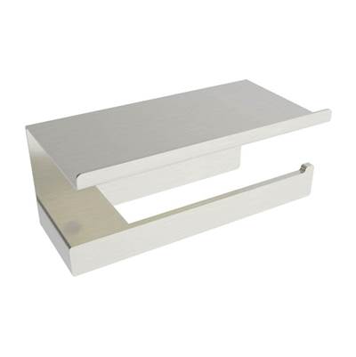 ICO Bath V3054 - Cinder Toilet Paper Holder With Shelf - Brushed Nickel