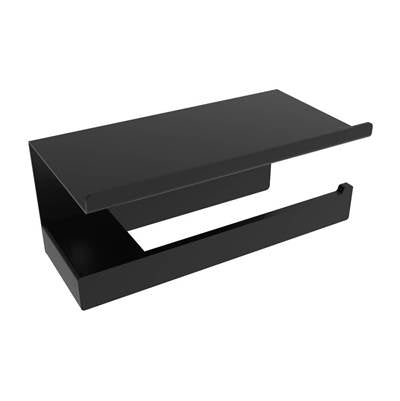 ICO Bath V3055 - Cinder Toilet Paper Holder With Shelf - Matte Black