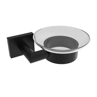 ICO Bath V62525 - Crater Glass Soap Dish - Matte Black