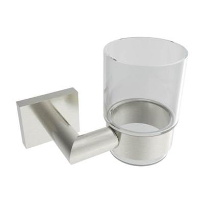 ICO Bath V62554 - Crater Glass Tumbler - Brushed Nickel