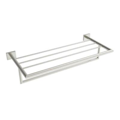 ICO Bath V62724 - Crater Towel Shelf With Bar - Brushed Nickel