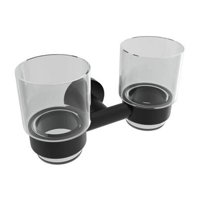 ICO Bath V63565 - Summit Double Glass Tumbler - Matte Black