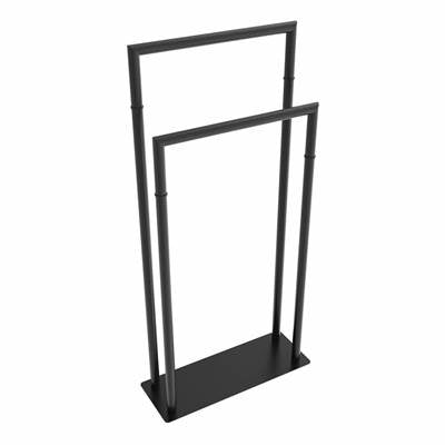 ICO Bath V91315 - Round Freestanding Towel Stand - Matte Black