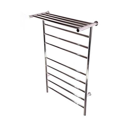 ICO Bath K3023E - 24''X40'' Kontour Angle Electric Plug-In Towel Warmer With Shelf - Chrome