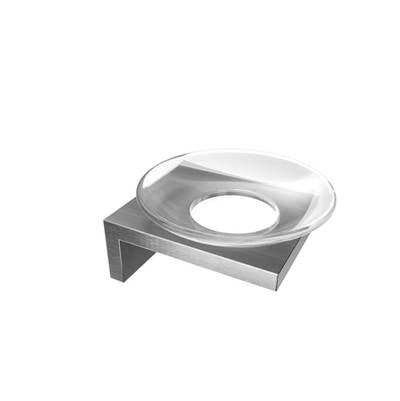 ICO Bath V1524 - Erupt Glass Soap Dish - Brushed Nickel