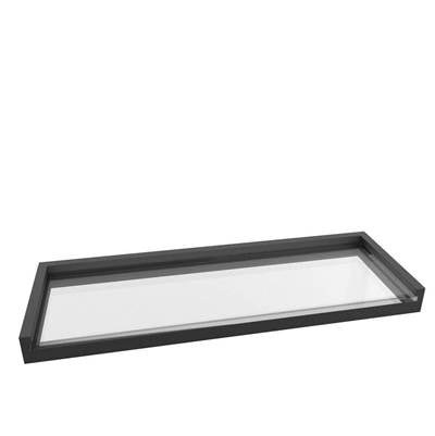 ICO Bath V5765 - Fire Glass Shelf - Matte Black