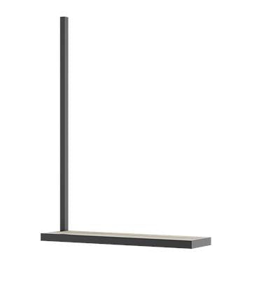 ICO Bath IL1001.WO - Shelf For Lyric Wall Mirror - White Oak