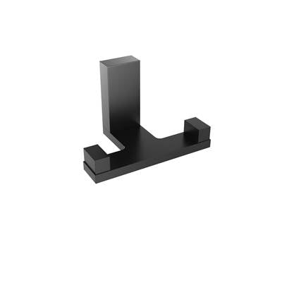 ICO Bath V5225 - Fire Double Towel Hook - Matte Black