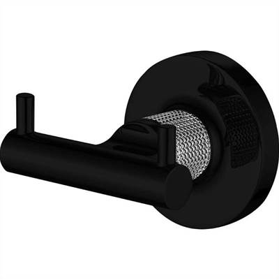 ICO Bath V69220.58 - Blaze Double Towel Hook - Matte Black/Pvd Brushed Gold