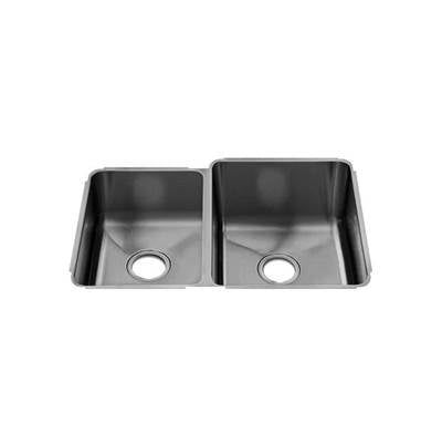 Home Refinements by Julien 003247 - Classic Sink Undermount, Double L12X16X8 R15X18X10