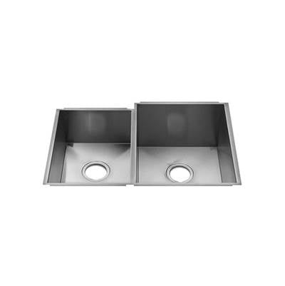 Home Refinements by Julien 003651 - Urbanedge Sink Undermount, Double L12X16X8 R15X18X10