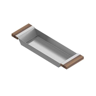 Home Refinements by Julien 205222 - Tray For 18In Sink, Walnut Handles, 6X19X2-1/4