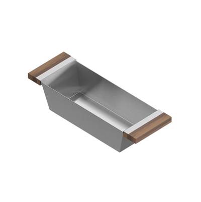 Home Refinements by Julien 205227 - Bin For 17In Sink, Walnut Handles, 6X18X4-1/4