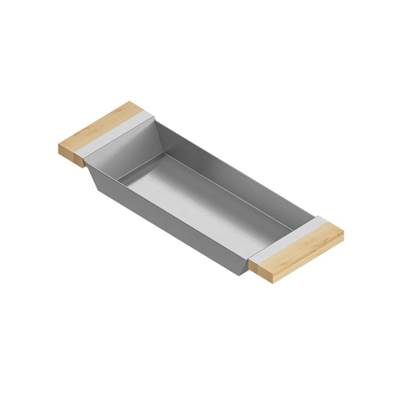 Home Refinements by Julien 205321 - Tray For 17In Sink, Maple Handles, 6X18X2-1/4