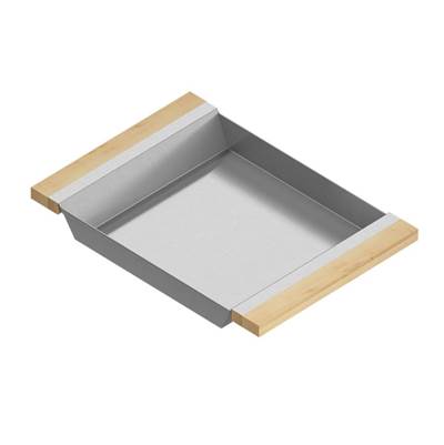 Home Refinements by Julien 205332 - Tray For 16In Sink, Maple Handles, 12X17X2-1/4