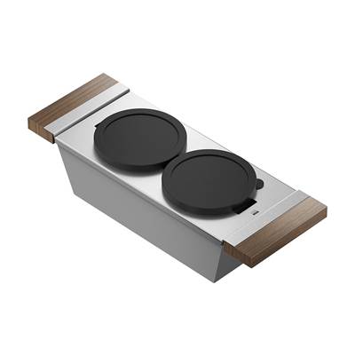Home Refinements by Julien 225212 - Serving Bin With Bowls (4) For 18In Sink, Maple Handles, 12X19X4