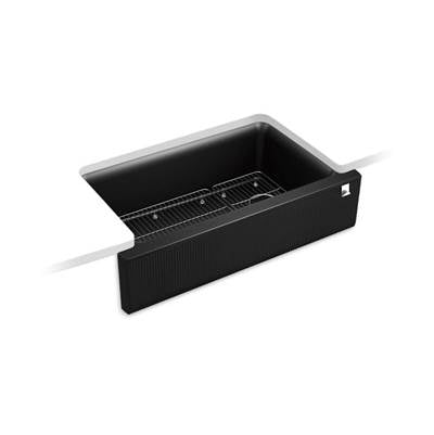 Kohler K-25788-CM1 - Cairn 34'' Undermount Single-Bowl Farmhouse Kitchen Sink With Fluted Design