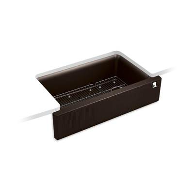 Kohler K-25788-CM2 - Cairn 34'' Undermount Single-Bowl Farmhouse Kitchen Sink With Fluted Design