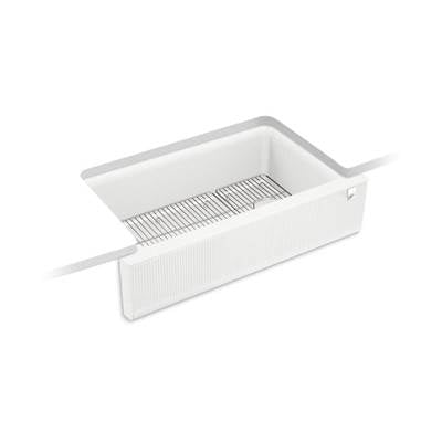 Kohler K-25788-CM6 - Cairn 34'' Undermount Single-Bowl Farmhouse Kitchen Sink With Fluted Design