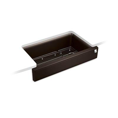 Kohler K-25784-CM2 - Cairn 34'' Undermount Single-Bowl Farmhouse Kitchen Sink With Short Apron