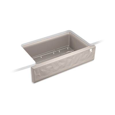 Kohler K-29825-CM3 - Cairn 34'' Undermount Single-Bowl Farmhouse Kitchen Sink With Faceted Design