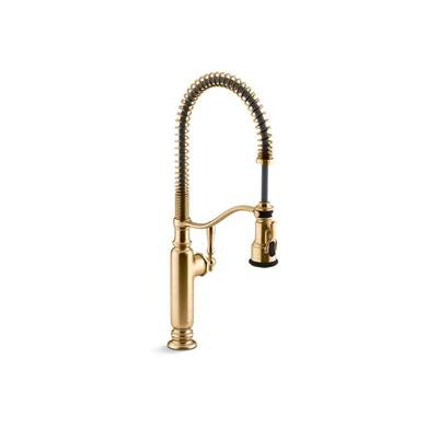 Kohler K-77515-2MB - Tournant Semi-Professional Kitchen Sink Faucet With Three-Function Sprayhead
