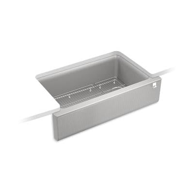 Kohler K-25788-CM4 - Cairn 34'' Undermount Single-Bowl Farmhouse Kitchen Sink With Fluted Design