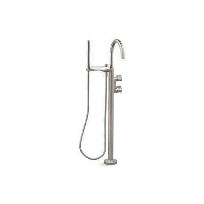 Kohler K-T77984-4-BN - Components Floor-Mount Bath Filler Trim With Lever Handles And Handshower
