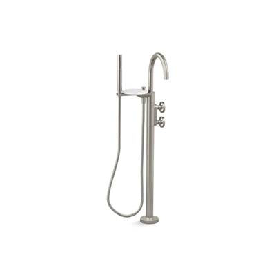 Kohler K-T77984-9-BN - Components Floor-Mount Bath Filler Trim With Industrial Handles And Handshower