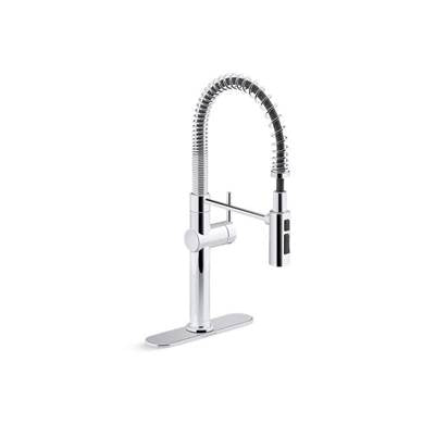 Kohler K-22973-CP - Crue Semi-Professional Kitchen Sink Faucet With Three-Function Sprayhead
