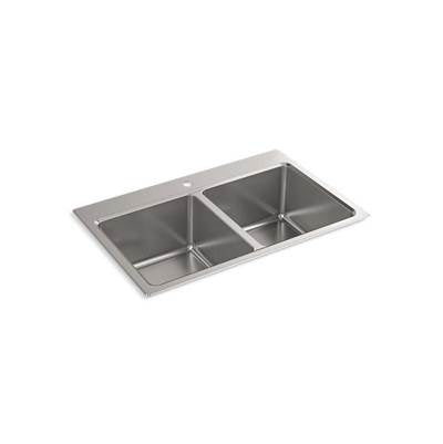 Kohler K-31465-1-NA - Prologue 33'' X 22'' X 9'' Top-Mount/Undermount Double-Equal Kitchen Sink