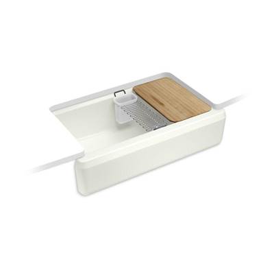 Kohler K-24564-NY - Riverby 35-3/4'' Undermount Single-Bowl Farmhouse Workstation Kitchen Sink