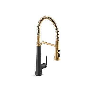 Kohler K-23765-BMB - Tone Semi-Professional Pull-Down Kitchen Sink Faucet With Three-Function Sprayhead