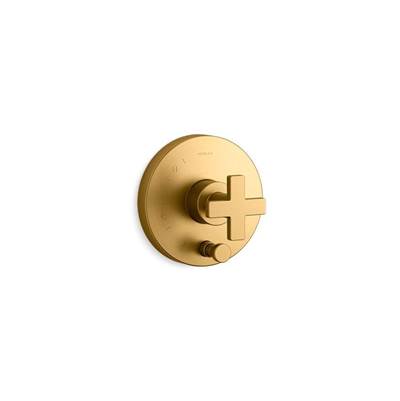 Kohler K-T73117-3-2MB - Composed Rite-Temp Valve Trim With Push-Button Diverter And Cross Handle
