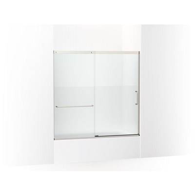 Kohler K-707618-8G81-MX - Elatee Sliding Bath Door, 56-3/4'' H X 56-1/4 - 59-5/8'' W With Heavy 5/16'' Thick Crystal Clear Glass With Privacy Band