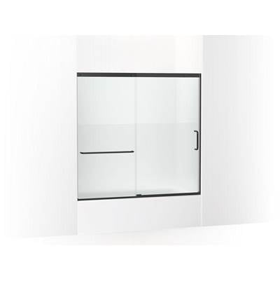 Kohler K-707618-8G81-BL - Elatee Sliding Bath Door, 56-3/4'' H X 56-1/4 - 59-5/8'' W With Heavy 5/16'' Thick Crystal Clear Glass With Privacy Band